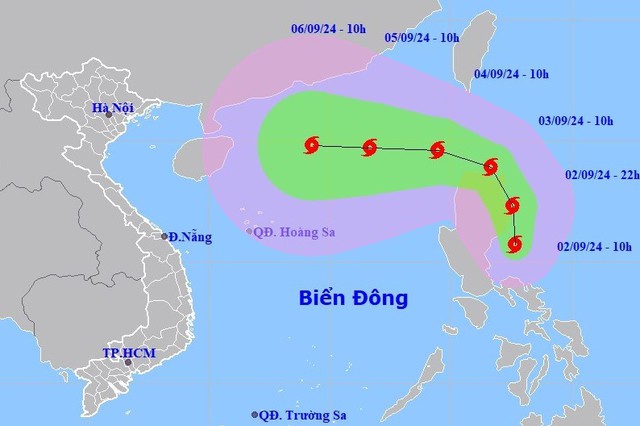 Bão YAGI giật cấp 15 hướng vào Vịnh Bắc Bộ- Ảnh 1.