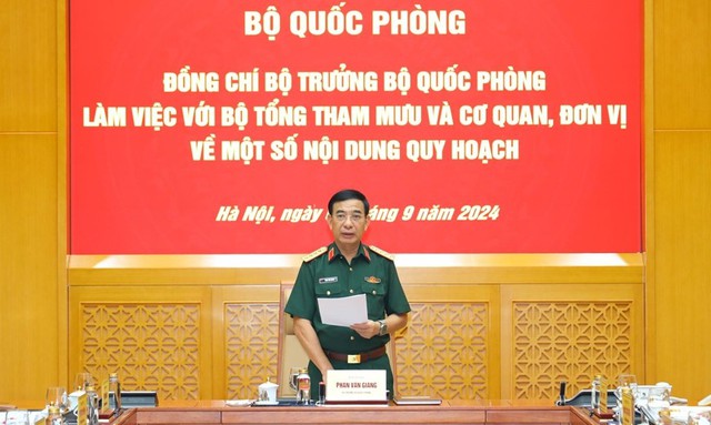 Đại tướng Phan Văn Giang làm việc với Bộ Tổng Tham mưu- Ảnh 2.