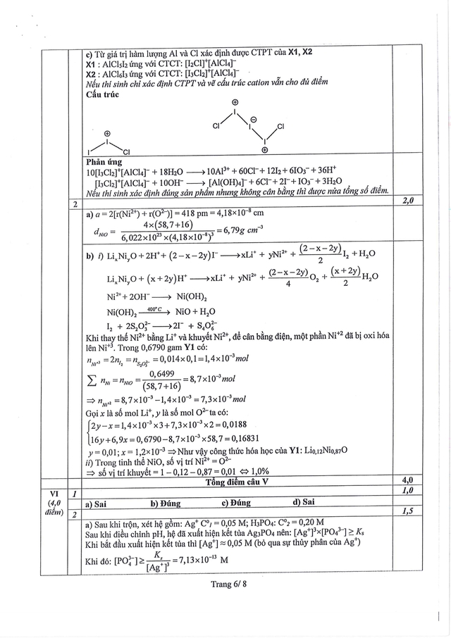 Đề thi và đáp án môn Hóa Học chọn học sinh giỏi quốc gia THPT năm học 2024-2025- Ảnh 17.