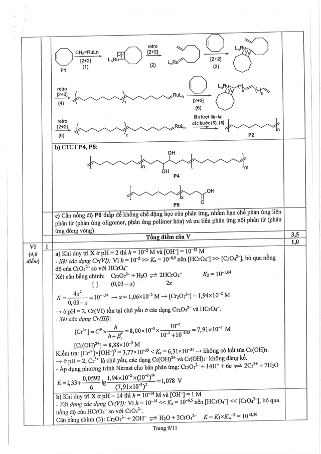 Đề thi và đáp án môn Hóa Học chọn học sinh giỏi quốc gia THPT năm học 2024-2025- Ảnh 28.