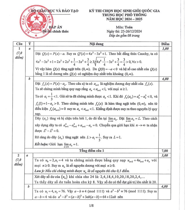 Đề thi và đáp án môn Toán chọn học sinh giỏi quốc gia THPT năm học 2024-2025- Ảnh 3.