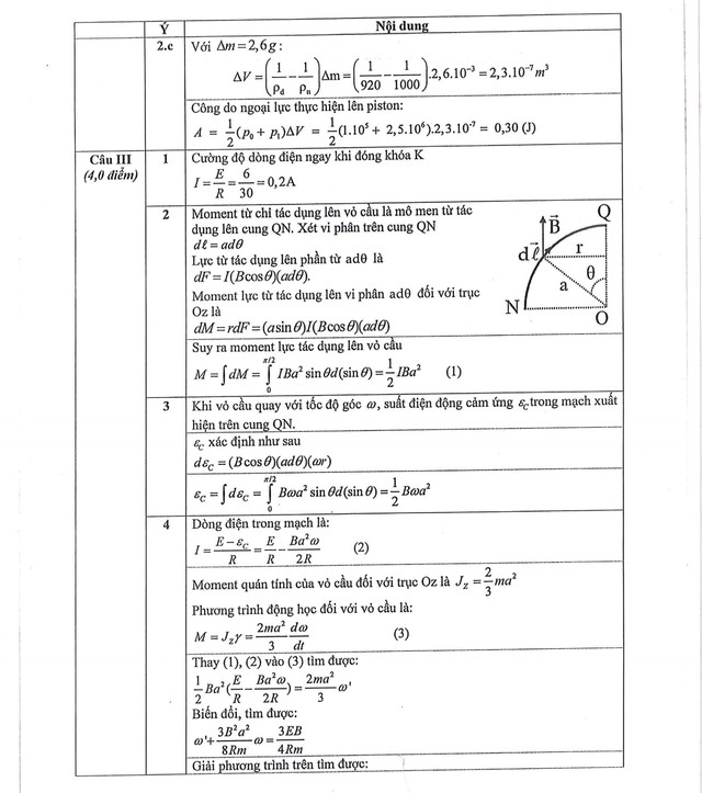 Đề thi và đáp án môn Vật Lý chọn học sinh giỏi quốc gia THPT năm học 2024-2025- Ảnh 10.