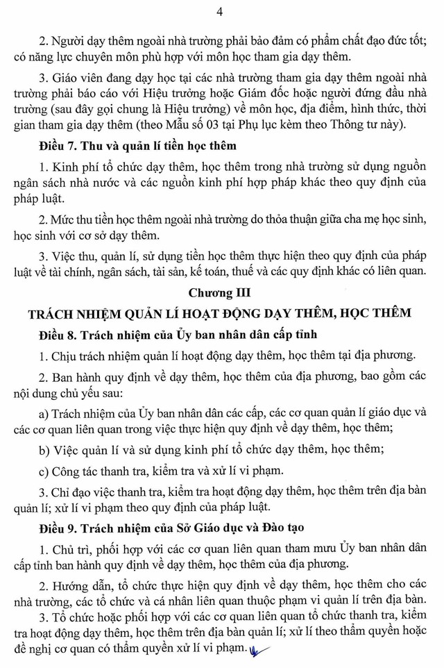 Thông tư 29/2024/TT-BGDĐT quy định về DẠY THÊM, HỌC THÊM có hiệu lực từ 14/2/2025- Ảnh 5.