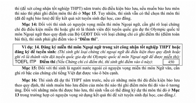 HƯỚNG DẪN GHI PHIẾU ĐĂNG KÝ DỰ THI TỐT NGHIỆP THPT NĂM 2025- Ảnh 2.