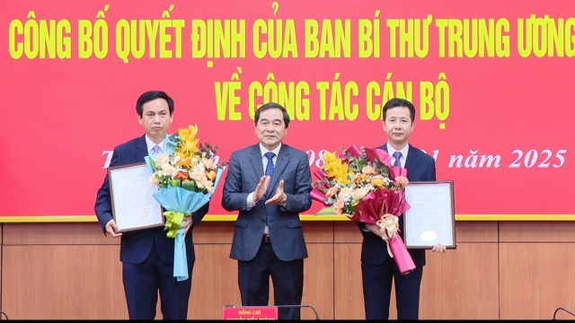 Ban Bí thư chuẩn y 2 nhân sự giữ chức Phó Chủ nhiệm Ủy ban Kiểm tra Tỉnh ủy- Ảnh 1.