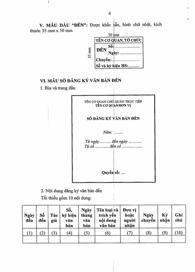 Quy định về công tác văn thư, quản lý văn bản; thể thức, kỹ thuật trình bày văn bản, bản sao văn bản; viết hoa; mẫu trình bày văn bản hành chính- Ảnh 61. Quy định về công tác văn thư, quản lý văn bản; thể thức, kỹ thuật trình bày văn bản, bản sao văn bản; viết hoa; mẫu trình bày văn bản hành chính- Ảnh 61.