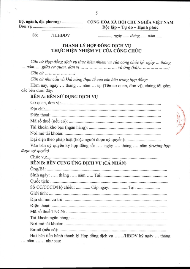 TOÀN VĂN: Thông tư 16/2025/TT-BNV hướng dẫn hợp đồng thực hiện nhiệm vụ công chức- Ảnh 6. TOÀN VĂN: Thông tư 16/2025/TT-BNV hướng dẫn hợp đồng thực hiện nhiệm vụ công chức- Ảnh 6.