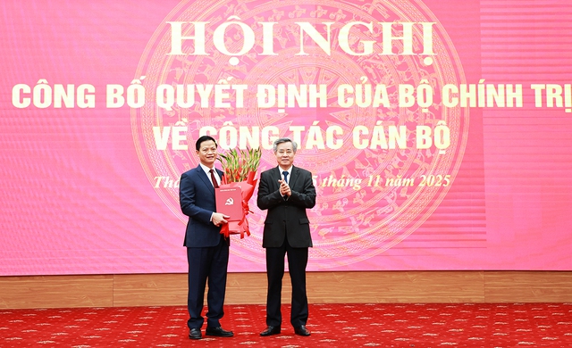 Bộ Chính trị điều động, chỉ định đồng chí Vương Quốc Tuấn giữ chức Phó Bí thư Tỉnh ủy Thái Nguyên- Ảnh 1. Bộ Chính trị điều động, chỉ định đồng chí Vương Quốc Tuấn giữ chức Phó Bí thư Tỉnh ủy Thái Nguyên- Ảnh 1.