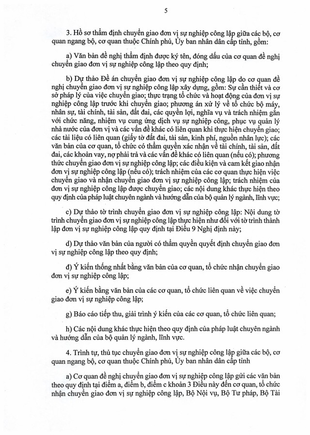 TOÀN VĂN: Nghị định số 283/2025/NĐ-CP về thành lập, tổ chức lại, giải thể đơn vị sự nghiệp công lập- Ảnh 5. TOÀN VĂN: Nghị định số 283/2025/NĐ-CP về thành lập, tổ chức lại, giải thể đơn vị sự nghiệp công lập- Ảnh 5.