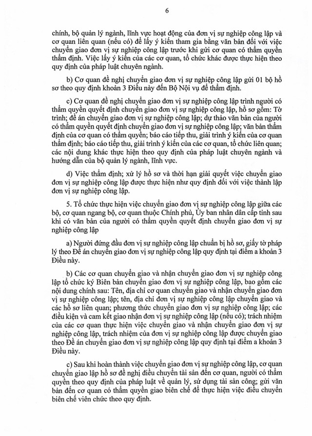 TOÀN VĂN: Nghị định số 283/2025/NĐ-CP về thành lập, tổ chức lại, giải thể đơn vị sự nghiệp công lập- Ảnh 6. TOÀN VĂN: Nghị định số 283/2025/NĐ-CP về thành lập, tổ chức lại, giải thể đơn vị sự nghiệp công lập- Ảnh 6.