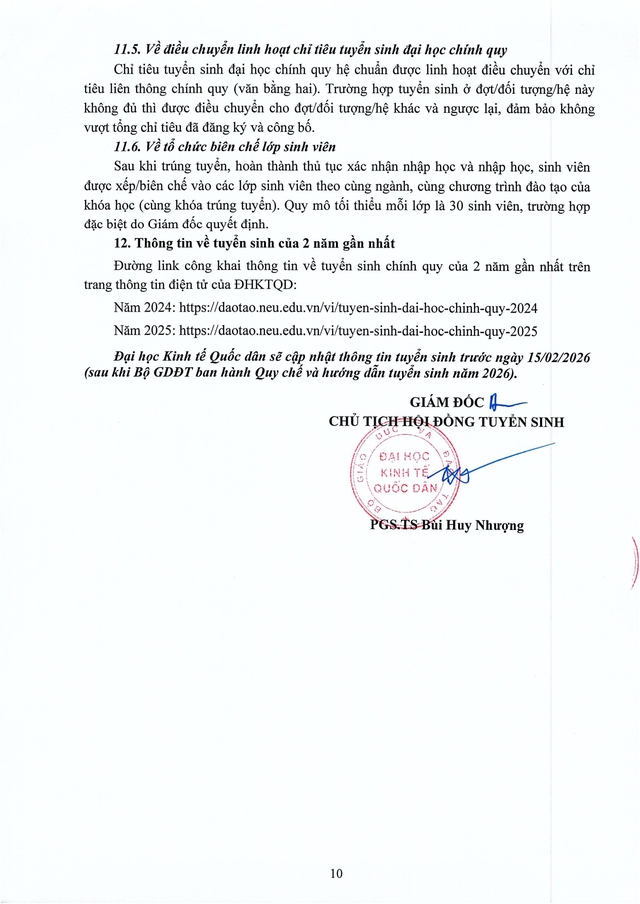 Thông tin tuyển sinh năm 2026 của Đại học kinh tế Quốc dân- Ảnh 11.