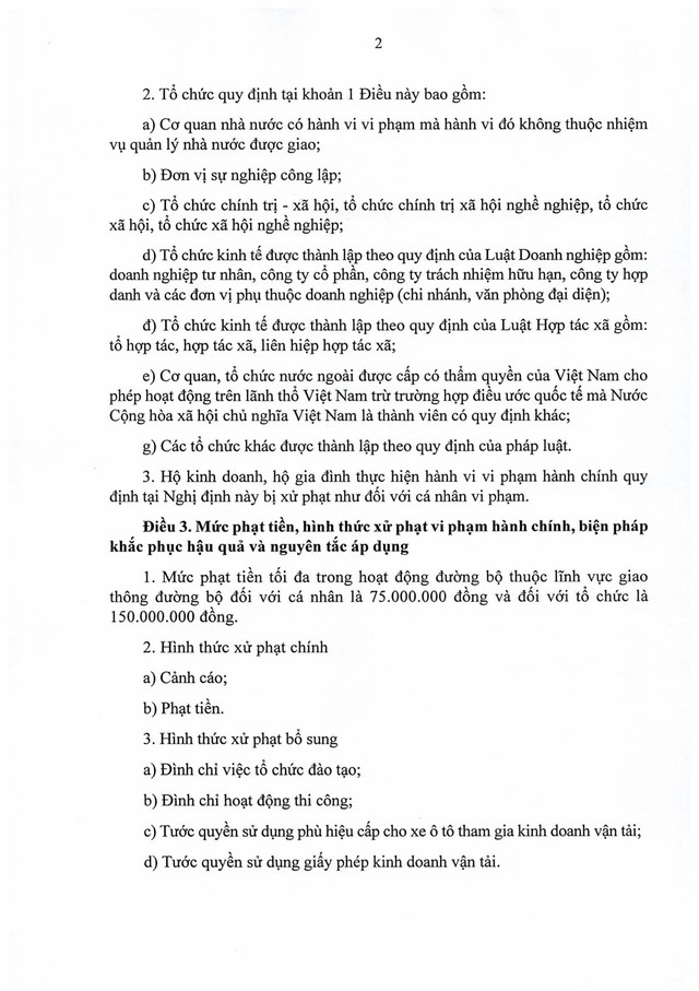 TOÀN VĂN: Nghị định số 336/2025/NĐ-CP quy định xử phạt vi phạm hành chính trong hoạt động đường bộ- Ảnh 3.
