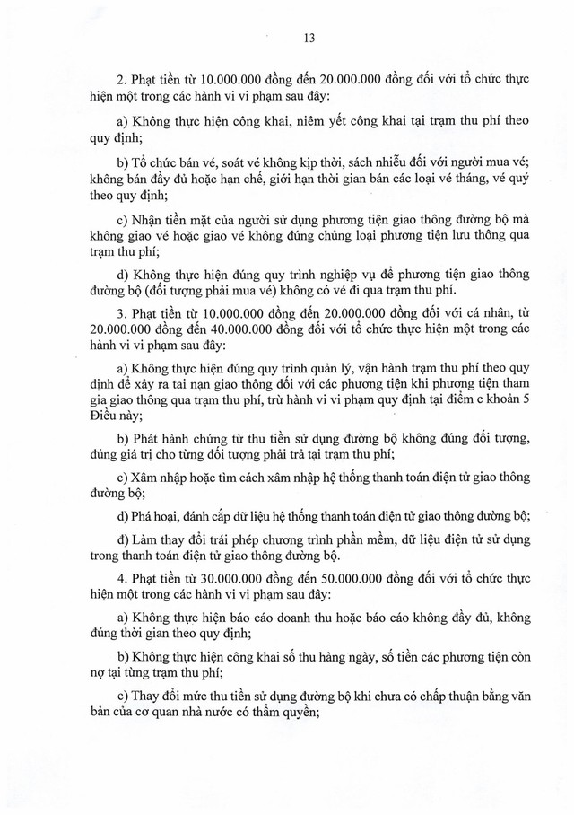 TOÀN VĂN: Nghị định số 336/2025/NĐ-CP quy định xử phạt vi phạm hành chính trong hoạt động đường bộ- Ảnh 14.
