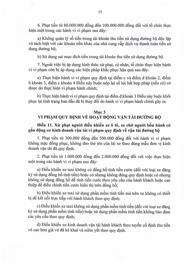TOÀN VĂN: Nghị định số 336/2025/NĐ-CP quy định xử phạt vi phạm hành chính trong hoạt động đường bộ- Ảnh 16.