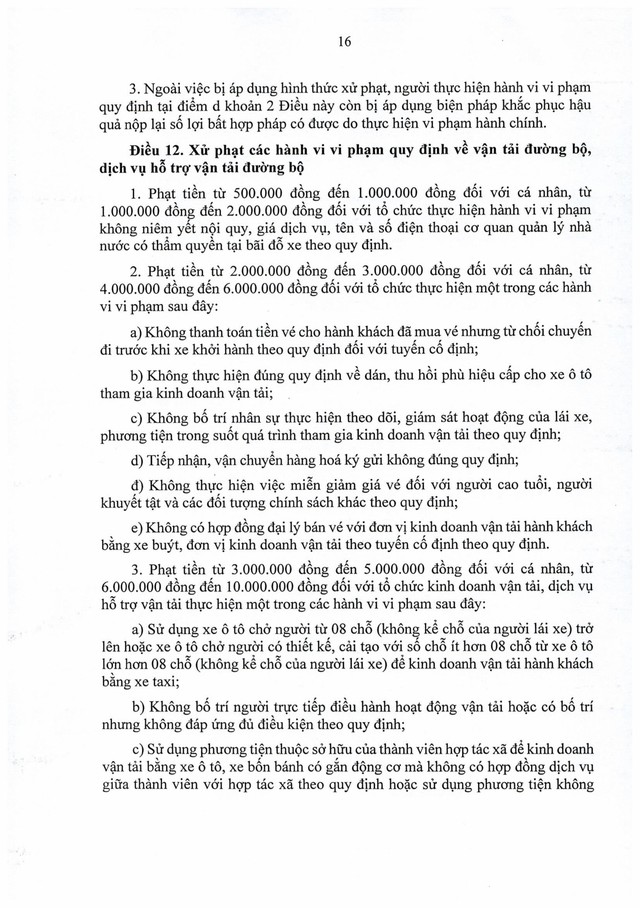 TOÀN VĂN: Nghị định số 336/2025/NĐ-CP quy định xử phạt vi phạm hành chính trong hoạt động đường bộ- Ảnh 17.