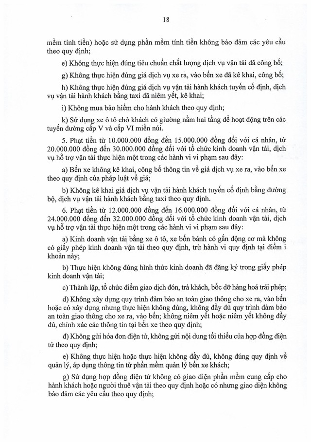 TOÀN VĂN: Nghị định số 336/2025/NĐ-CP quy định xử phạt vi phạm hành chính trong hoạt động đường bộ- Ảnh 19.