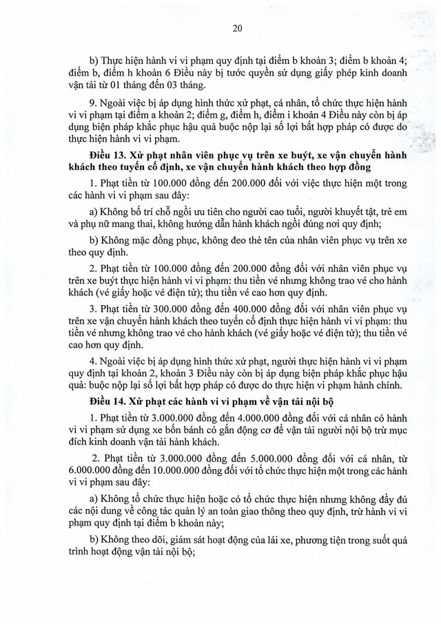 TOÀN VĂN: Nghị định số 336/2025/NĐ-CP quy định xử phạt vi phạm hành chính trong hoạt động đường bộ- Ảnh 21.