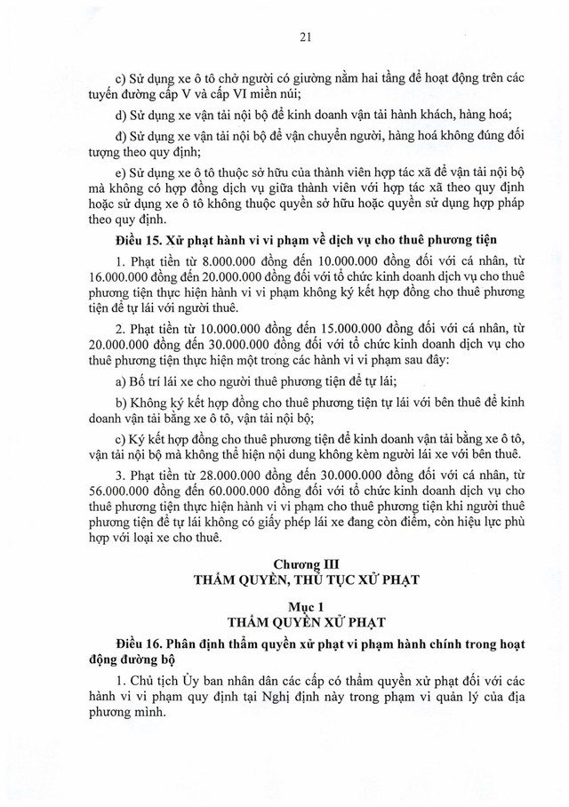 TOÀN VĂN: Nghị định số 336/2025/NĐ-CP quy định xử phạt vi phạm hành chính trong hoạt động đường bộ- Ảnh 22.