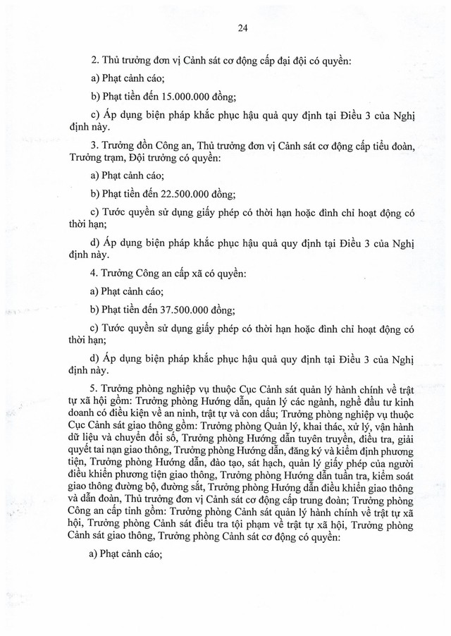 TOÀN VĂN: Nghị định số 336/2025/NĐ-CP quy định xử phạt vi phạm hành chính trong hoạt động đường bộ- Ảnh 25.