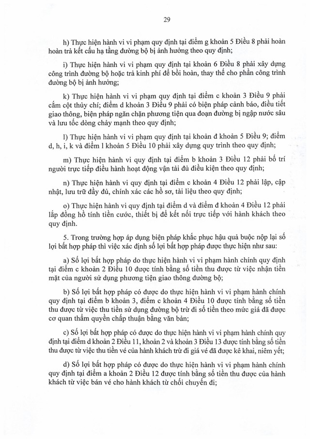 TOÀN VĂN: Nghị định số 336/2025/NĐ-CP quy định xử phạt vi phạm hành chính trong hoạt động đường bộ- Ảnh 30.