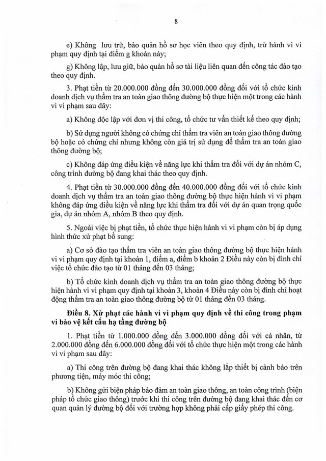 TOÀN VĂN: Nghị định số 336/2025/NĐ-CP quy định xử phạt vi phạm hành chính trong hoạt động đường bộ- Ảnh 9.