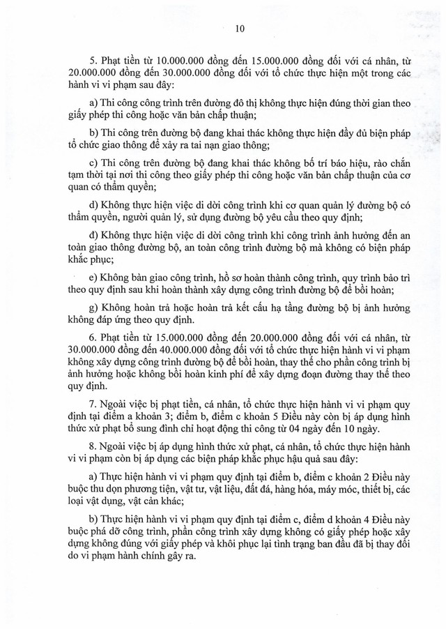 TOÀN VĂN: Nghị định số 336/2025/NĐ-CP quy định xử phạt vi phạm hành chính trong hoạt động đường bộ- Ảnh 11.
