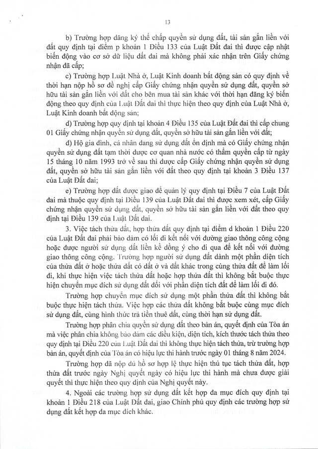 TOÀN VĂN: Nghị quyết 254/2025/QH15 quy định một số cơ chế, chính sách tháo gỡ khó khăn, vướng mắc trong tổ chức thi hành Luật Đất đai- Ảnh 13.