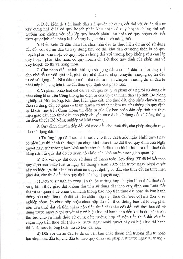 TOÀN VĂN: Nghị quyết 254/2025/QH15 quy định một số cơ chế, chính sách tháo gỡ khó khăn, vướng mắc trong tổ chức thi hành Luật Đất đai- Ảnh 6.