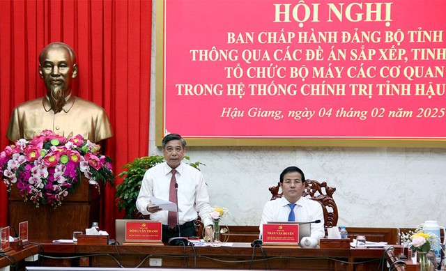 Thông qua các đề án sắp xếp, tinh gọn bộ máy các cơ quan trong hệ thống chính trị tỉnh Hậu Giang- Ảnh 1.