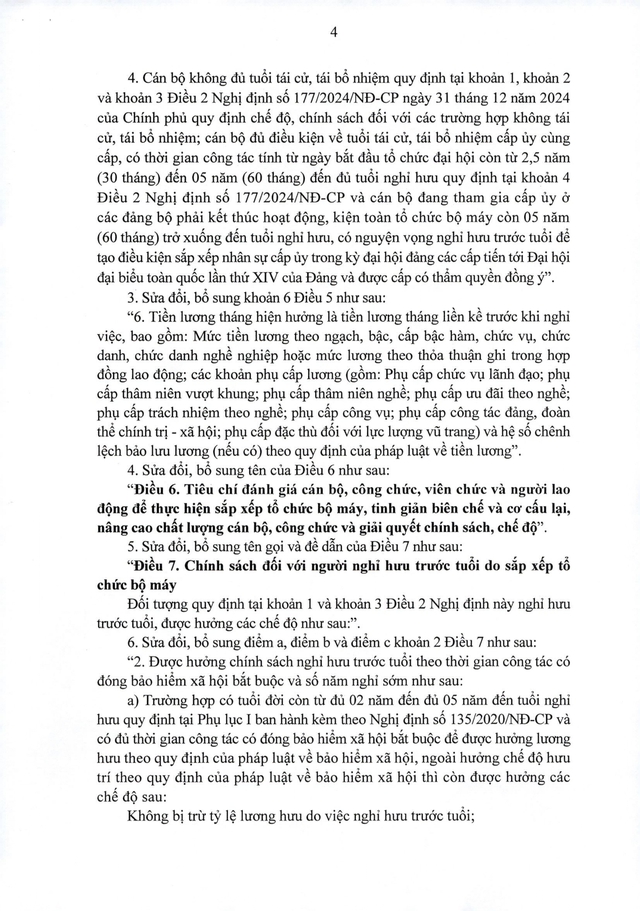 TOÀN VĂN: Nghị định 67/2025/NĐ-CP sửa đổi chính sách với cán bộ, CCVC, người lao động, LLVT trong sắp xếp bộ máy- Ảnh 4.