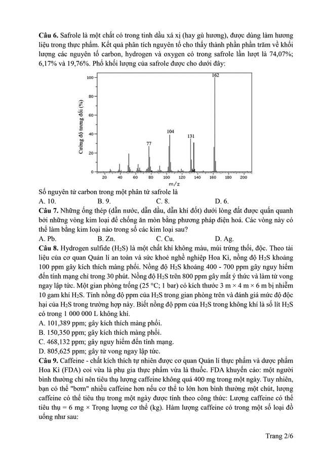 Đề minh họa môn Hóa Học kỳ thi độc lập tuyển sinh của Trường ĐHSP Hà Nội 2 năm 2025- Ảnh 2.