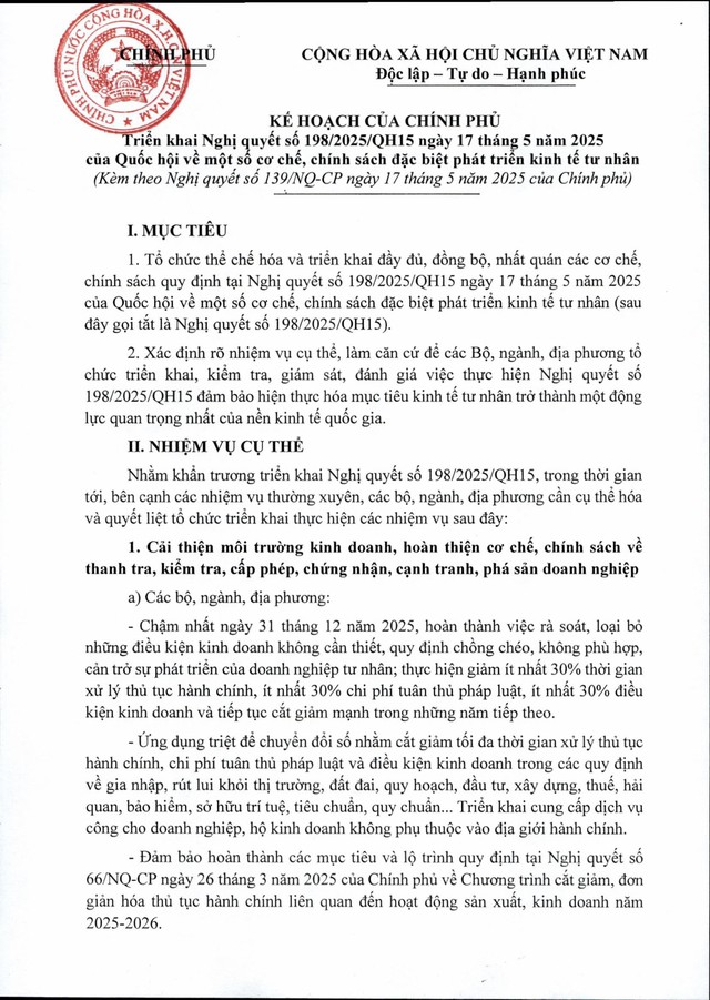 TOÀN VĂN NGHỊ QUYẾT 139/NQ-CP KẾ HOẠCH CỦA CHÍNH PHỦ TRIỂN KHAI MỘT SỐ CƠ CHẾ, CHÍNH SÁCH ĐẶC BIỆT PHÁT TRIỂN KINH TẾ TƯ NHÂN- Ảnh 4. TOÀN VĂN NGHỊ QUYẾT 139/NQ-CP KẾ HOẠCH CỦA CHÍNH PHỦ TRIỂN KHAI MỘT SỐ CƠ CHẾ, CHÍNH SÁCH ĐẶC BIỆT PHÁT TRIỂN KINH TẾ TƯ NHÂN- Ảnh 4.