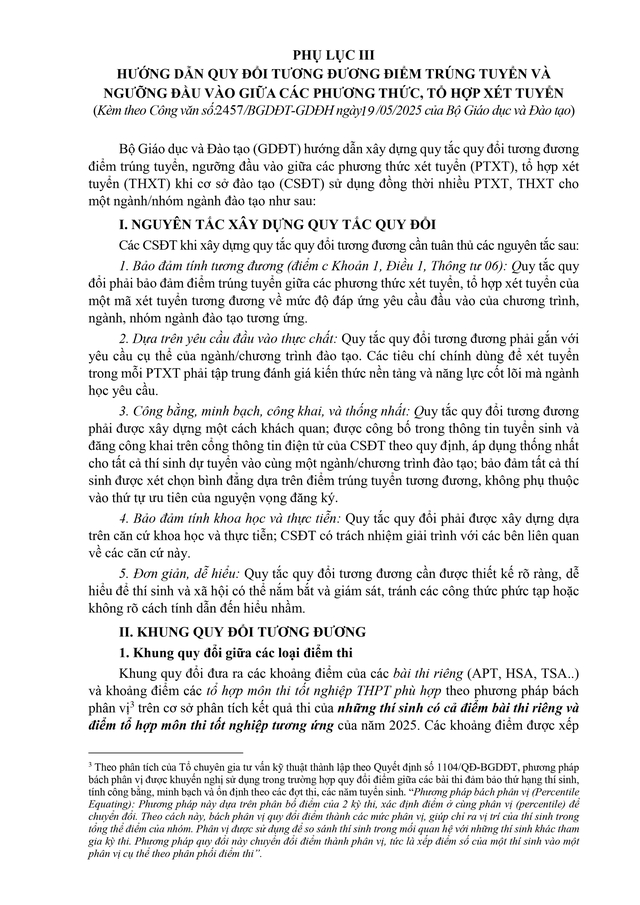 Công văn 2457/BGDĐT-GDĐH hướng dẫn tuyển sinh đại học, cao đẳng năm 2025- Ảnh 16. Công văn 2457/BGDĐT-GDĐH hướng dẫn tuyển sinh đại học, cao đẳng năm 2025- Ảnh 16.