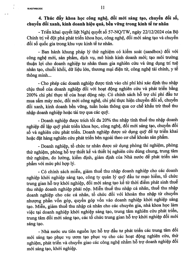 TOÀN VĂN: Nghị quyết số 68-NQ/TW về phát triển kinh tế tư nhân- Ảnh 11. TOÀN VĂN: Nghị quyết số 68-NQ/TW về phát triển kinh tế tư nhân- Ảnh 11.