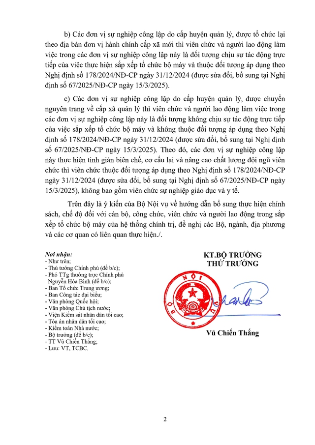 Công văn 2034/BNV-TCBC hướng dẫn thực hiện Nghị định 178/2024/NĐ-CP và Nghị định 67/2025/NĐ-CP- Ảnh 2. Công văn 2034/BNV-TCBC hướng dẫn thực hiện Nghị định 178/2024/NĐ-CP và Nghị định 67/2025/NĐ-CP- Ảnh 2.