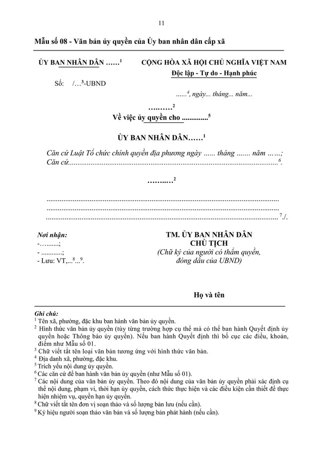 Hướng dẫn các MẪU VĂN BẢN của UBND cấp xã- Ảnh 11. Hướng dẫn các MẪU VĂN BẢN của UBND cấp xã- Ảnh 11.