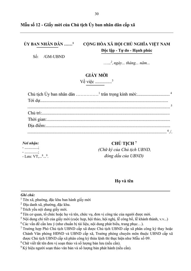 Hướng dẫn các MẪU VĂN BẢN của UBND cấp xã- Ảnh 30. Hướng dẫn các MẪU VĂN BẢN của UBND cấp xã- Ảnh 30.