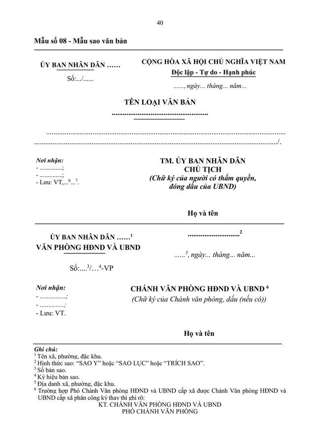 Hướng dẫn các MẪU VĂN BẢN của UBND cấp xã- Ảnh 40. Hướng dẫn các MẪU VĂN BẢN của UBND cấp xã- Ảnh 40.