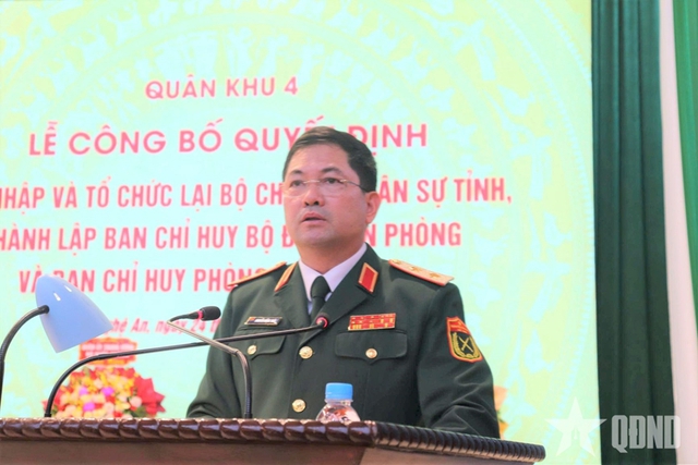 Sáp nhập và tổ chức lại cơ quan quân sự địa phương Quân khu 4- Ảnh 3.