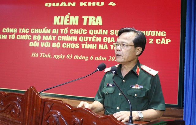 Kiểm tra công tác chuẩn bị triển khai sắp xếp, điều chỉnh tổ chức cơ quan Quân sự địa phương- Ảnh 3. Kiểm tra công tác chuẩn bị triển khai sắp xếp, điều chỉnh tổ chức cơ quan Quân sự địa phương- Ảnh 3.