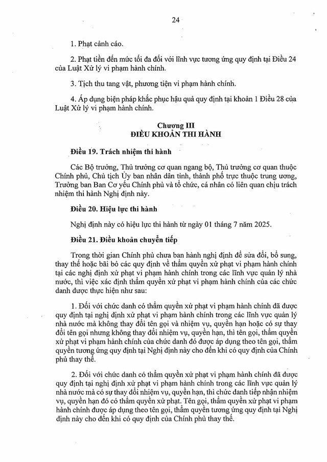 Nghị định 189/2025/NĐ-CP quy định chi tiết thẩm quyền xử phạt vi phạm hành chính- Ảnh 24. Nghị định 189/2025/NĐ-CP quy định chi tiết thẩm quyền xử phạt vi phạm hành chính- Ảnh 24.