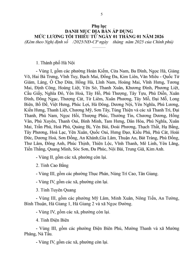 Đề xuất  MỨC LƯƠNG TỐI THIỂU VÙNG từ 1/1/2026- Ảnh 2.