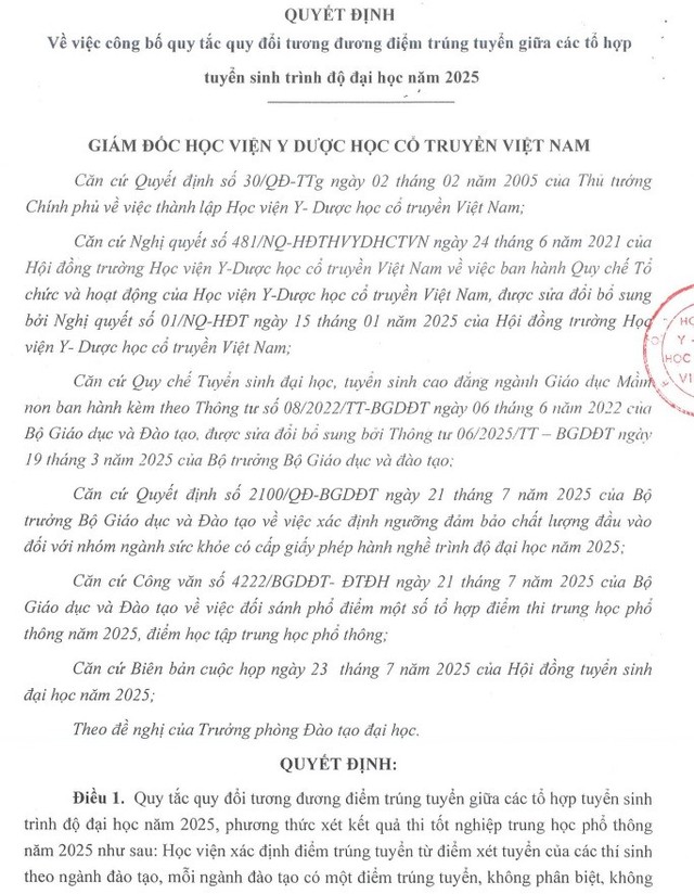 Điểm sàn Học viện Y - Dược học cổ truyền Việt Nam - Ảnh 4. Điểm sàn Học viện Y - Dược học cổ truyền Việt Nam - Ảnh 4.