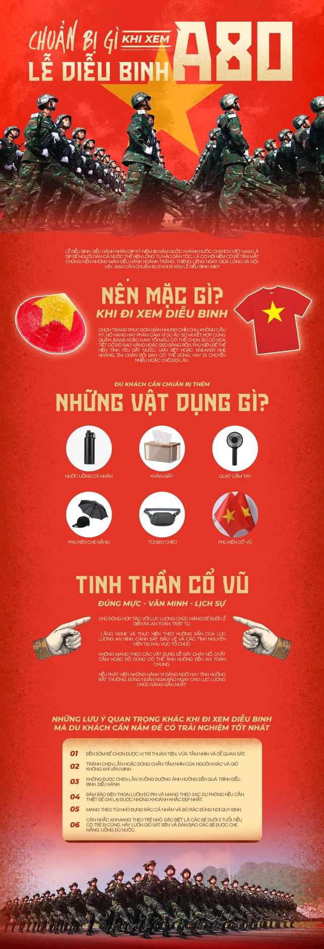 Cẩm nang 'bỏ túi' khi đi xem LỄ DIỄU BINH, DIỄU HÀNH A80- Ảnh 2.