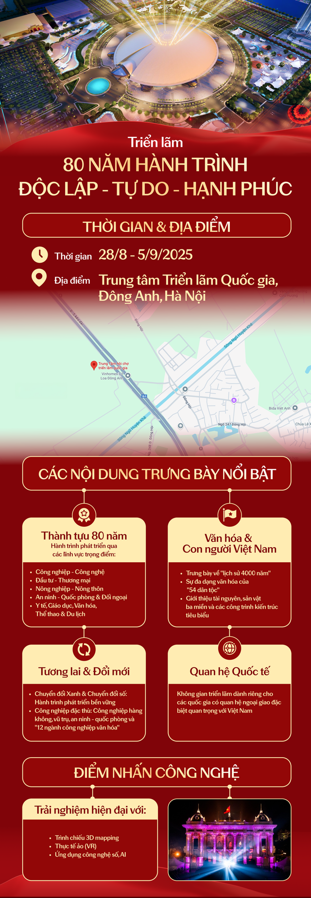 QUỐC KHÁNH 2025: Thời gian, địa điểm tổ chức, nội dung trưng bày Triển lãm "80 năm HÀNH TRÌNH ĐỘC LẬP - TỰ DO - HẠNH PHÚC"- Ảnh 2. QUỐC KHÁNH 2025: Thời gian, địa điểm tổ chức, nội dung trưng bày Triển lãm "80 năm HÀNH TRÌNH ĐỘC LẬP - TỰ DO - HẠNH PHÚC"- Ảnh 2.