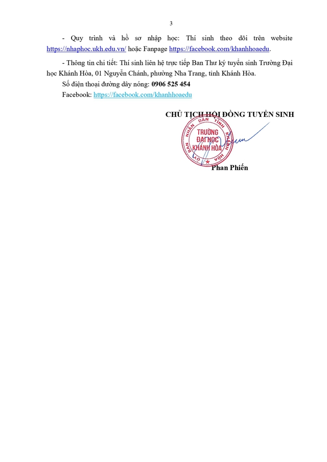Điểm chuẩn Trường Đại học Khánh Hòa- Ảnh 3. Điểm chuẩn Trường Đại học Khánh Hòa- Ảnh 3.