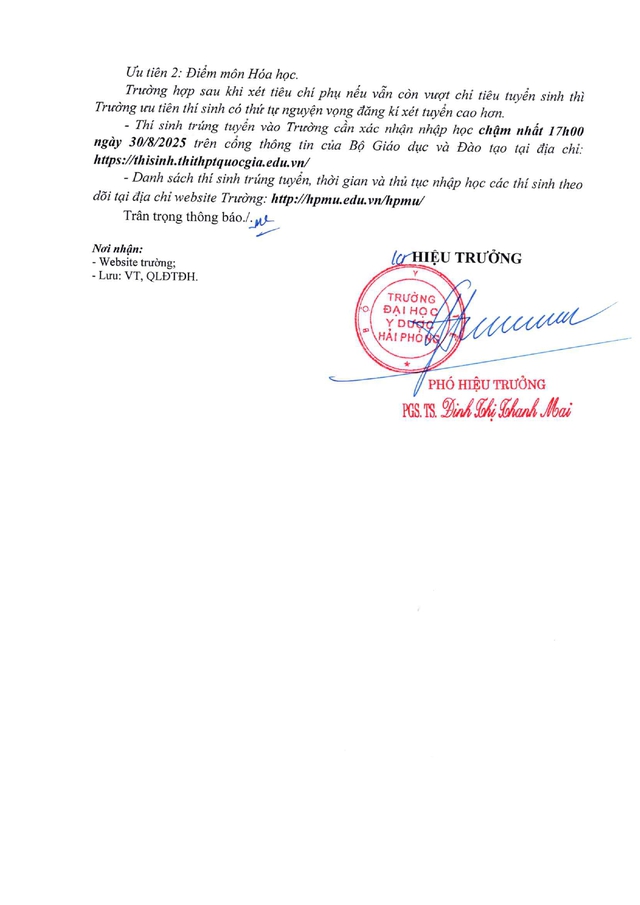 Điểm chuẩn Trường Đại học Y Dược Hải Phòng 2025- Ảnh 3. Điểm chuẩn Trường Đại học Y Dược Hải Phòng 2025- Ảnh 3.