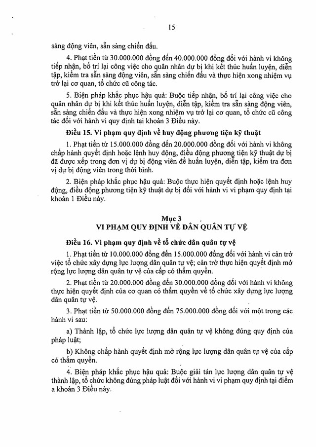 TOÀN VĂN: Nghị định 218/2025/NĐ-CP quy định xử phạt vi phạm hành chính trong lĩnh vực quốc phòng, cơ yếu- Ảnh 15.