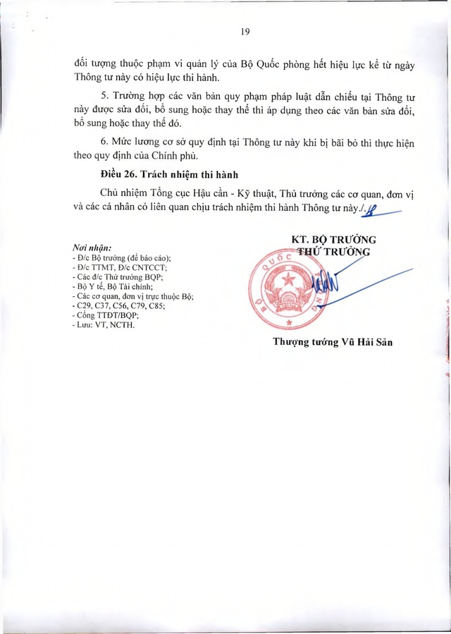 TOÀN VĂN: Thông tư 98/2025/TT-BQP về bảo hiểm y tế với các đối tượng thuộc quản lý của Bộ Quốc phòng- Ảnh 21. TOÀN VĂN: Thông tư 98/2025/TT-BQP về bảo hiểm y tế với các đối tượng thuộc quản lý của Bộ Quốc phòng- Ảnh 21.