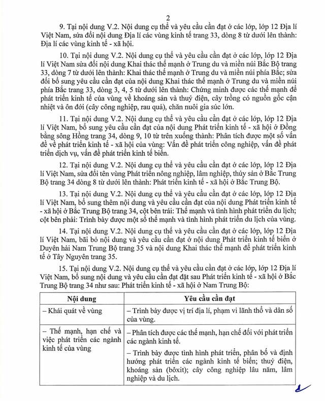 Sửa đổi, bổ sung chương trình giáo dục phổ thông môn  Địa lý cấp THPT- Ảnh 2.